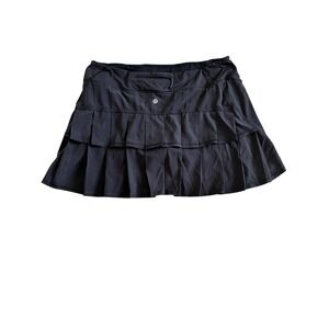 Lululemon Women's Pace Setter Skort Skirt Black Run Tennis Athletic Size 10